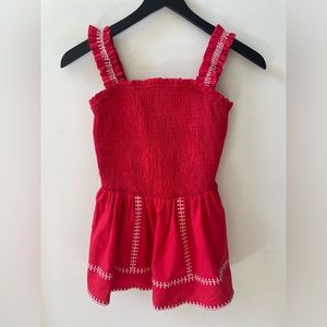 Strut & Bolt sleeveless top, red, size medium